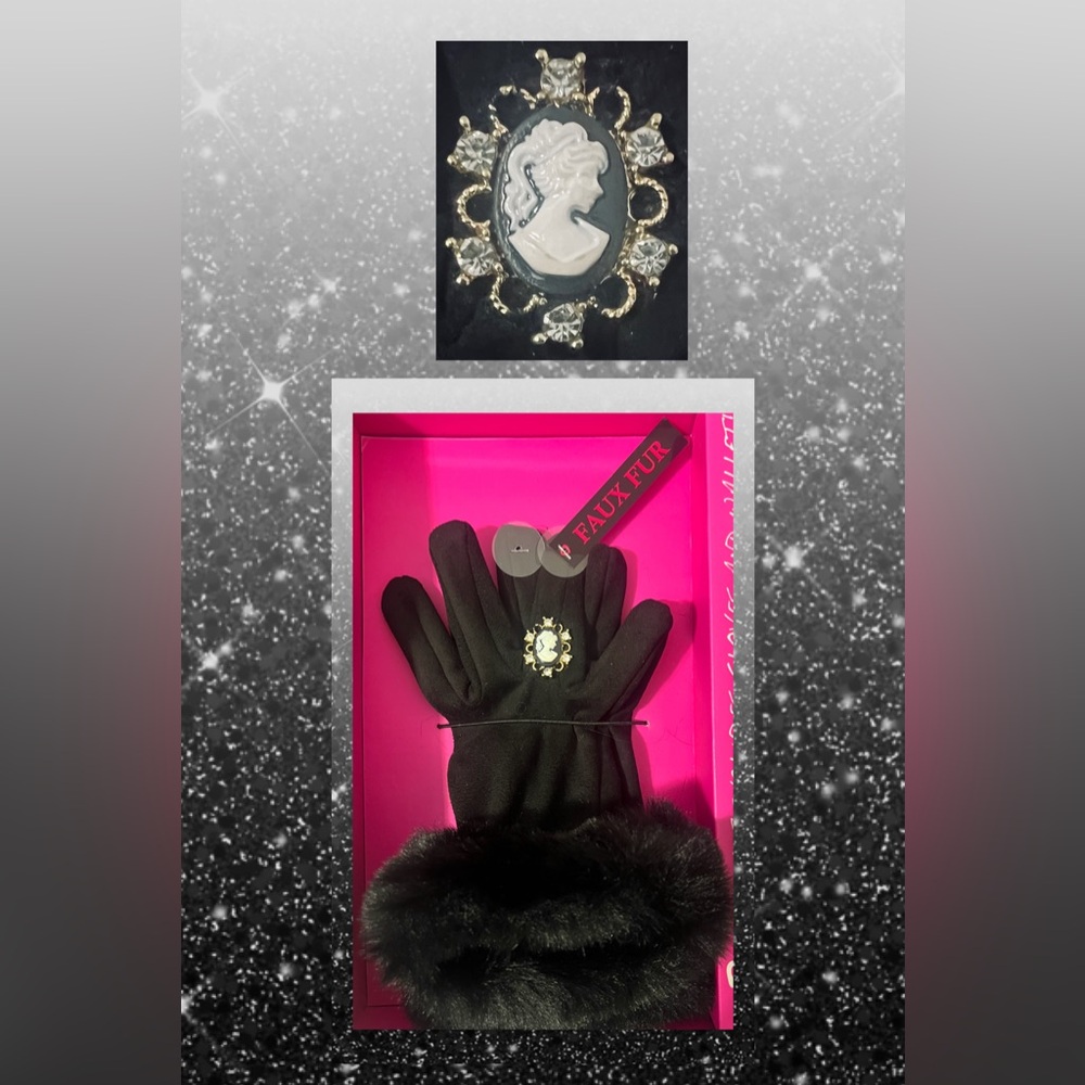 Betsey Johnson Gloves & Wallet Wristlet 12 Card Slot Zipper Pocket Gift Box NWT - Picture 6 of 15